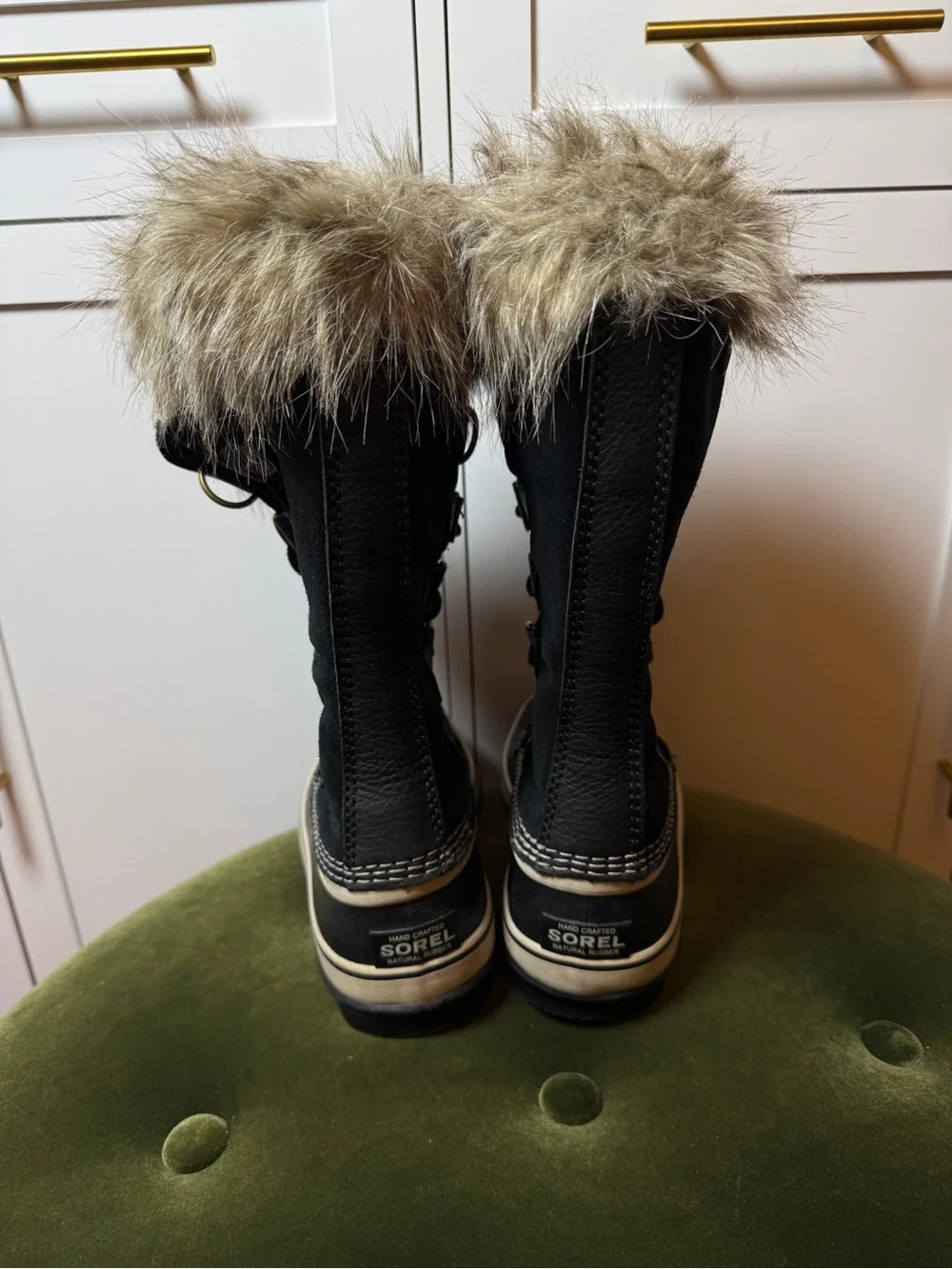 Sorel Joan of Arctic Waterproof Boots Black Faux Fur NL2429-010 Women’s 7